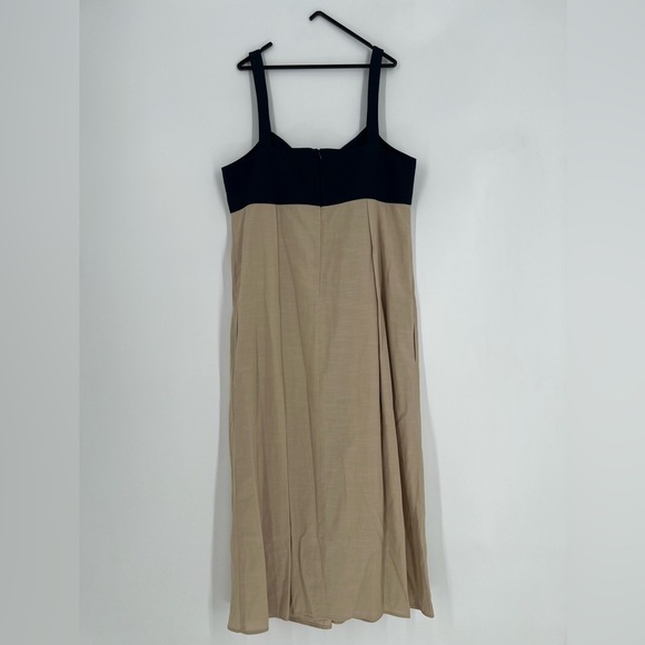 Ciao Lucia Daria Crepe Sleeveless Tank Midi Dress In Taupe Multi - Picture 8 of 9